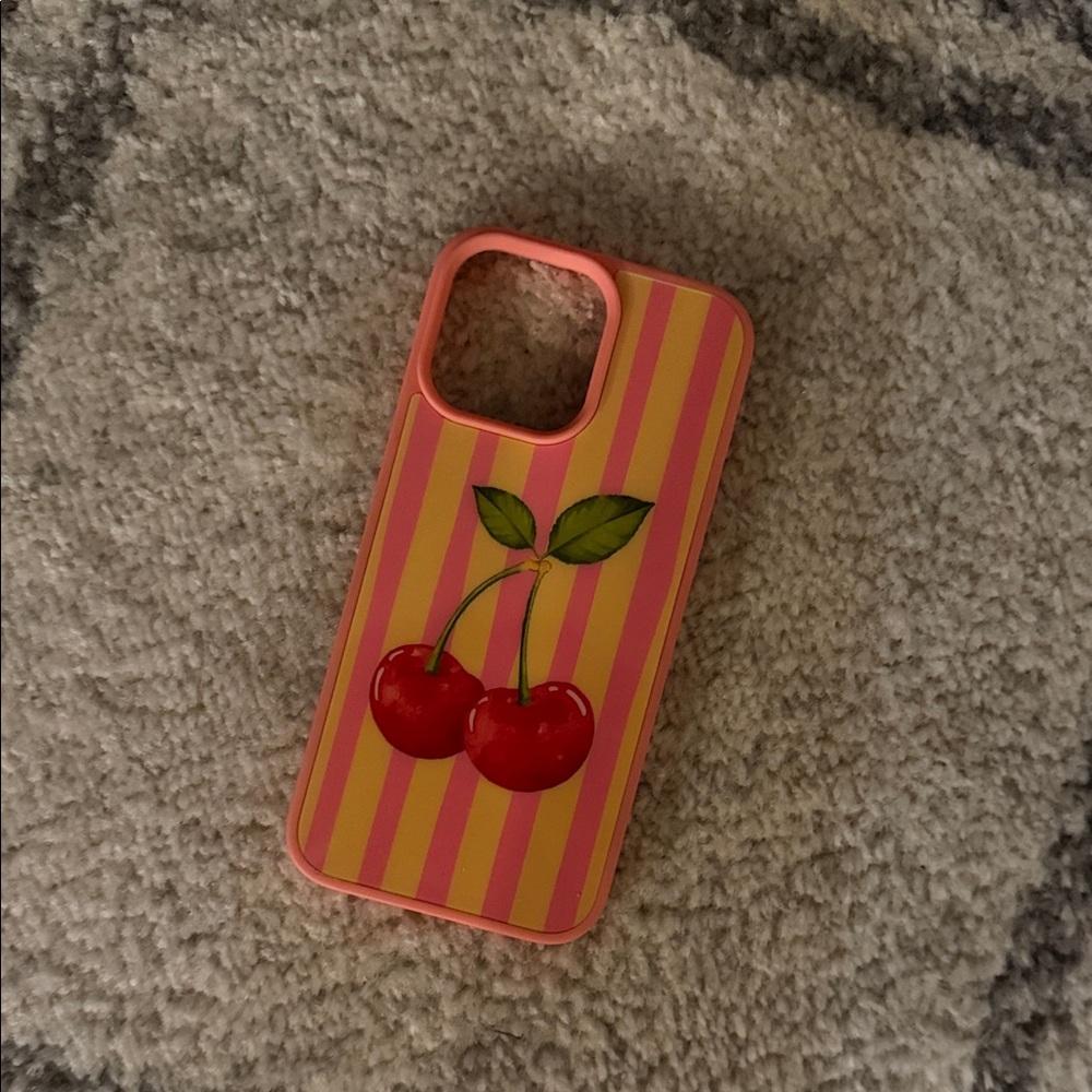 Cherry Design Phone Case - Pink and Red- iPhone 16 pro max